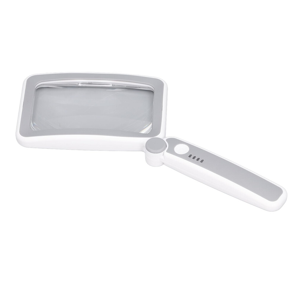 Lighted Magnifying Glass 4X with 10 LED Lights, Handheld Reading Magnifier with Bright Adjustable Illumination