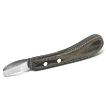 Hoof Knife Double Edged Hoof Trimming Knife Wooden Handle Stainless Steel Loop Blade Multipurpose Hoof Trimming Knife