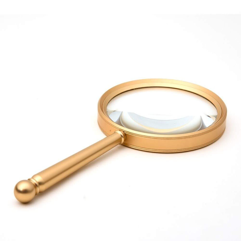 White 8X Magnifying Glass With Clear Optical Magnification, Wide Viewing Lens, Ideal For Reading And Hobbies