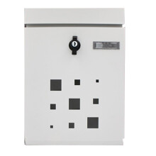 White Wall Mounted Lockable Mailbox, Weatherproof Galvanized Steel, Large Capacity for Home and Office