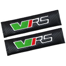 (VRS) 2Pcs Carbon Fiber Car Seat Belt Shoulder Cushion Pads Auto Interior Trim