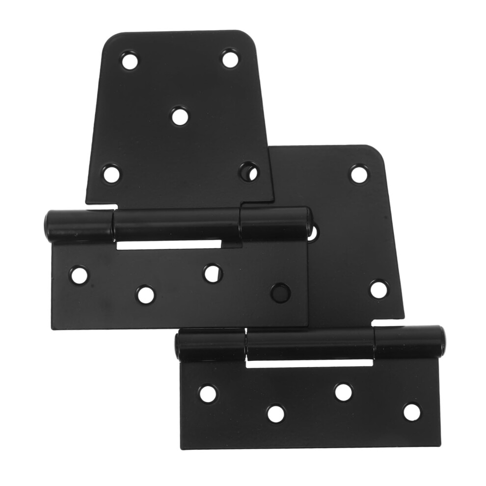 2Pcs Heavy Duty Gate Hinges Black Metal Barrel Hinges For Wood Fence Barn Doors Smooth Quiet Operation 9330225668503