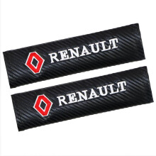 (Renault) 2Pcs Carbon Fiber Car Seat Belt Shoulder Cushion Pads Auto Interior Trim