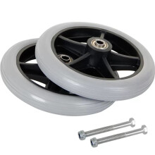 Wheelchair Replacement Wheels 6 Inch Solid Front Caster Pair Non Inflatable Punctureproof Walker Wheels