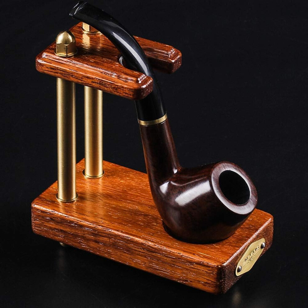 Handcrafted Wooden Tobacco Pipe Stand and Holder for 1 Pipe, Durable Secure Storage Display