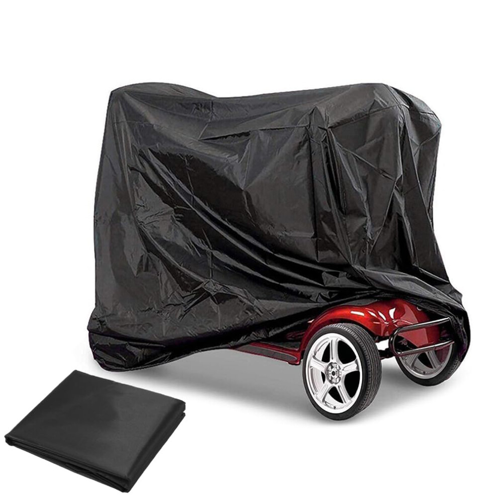 Black Waterproof Wheelchair And Mobility Scooter Cover 210D Oxford Heavy Duty Rain Dust Sun Protection 67X24x46