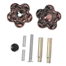 Antique Bronze Door Hole Cover Plate Zinc Alloy Decorative Flower Design Vintage Copper Finish for Doors