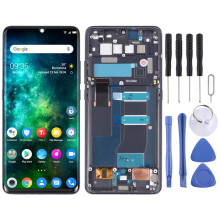 (gray) Écran LCD d'origine pour assemblage complet de numériseur TCL 10 Pro avec cadre (gris)
