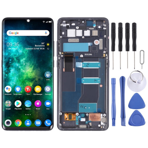 (gray) Γνήσια οθόνη LCD για TCL 10 Pro Digitizer Full Assembly με πλαίσιο (Γκρι)