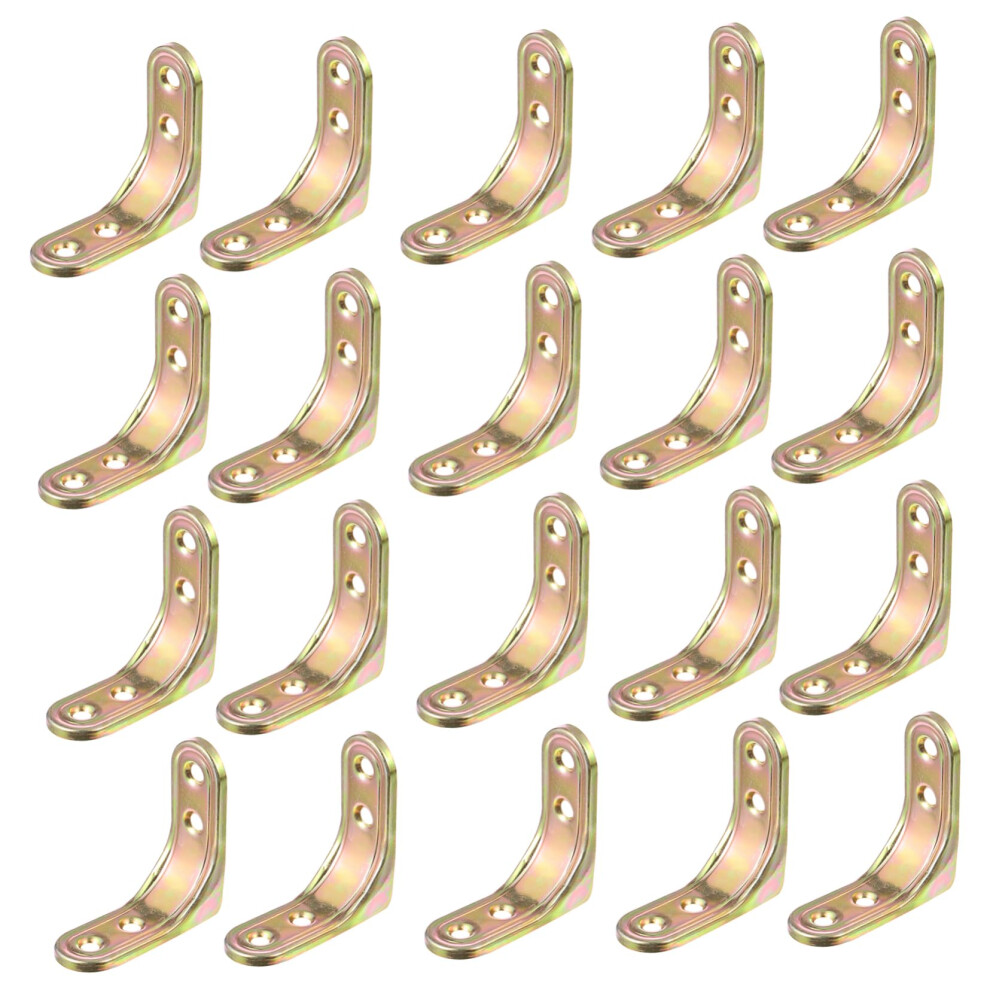 20Pcs Heavy Duty Corner Brace Brackets Right Angle Joint For Shelves Furniture Reinforcement 9330225668954