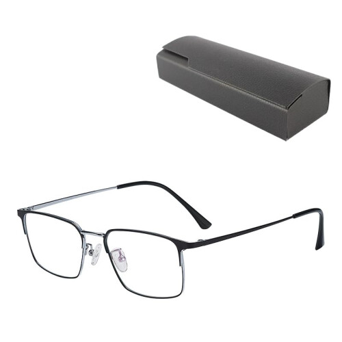 Progressive Multifocus Reading Glasses 6.25D Blue Light Blocking Titanium Frame Computer Readers