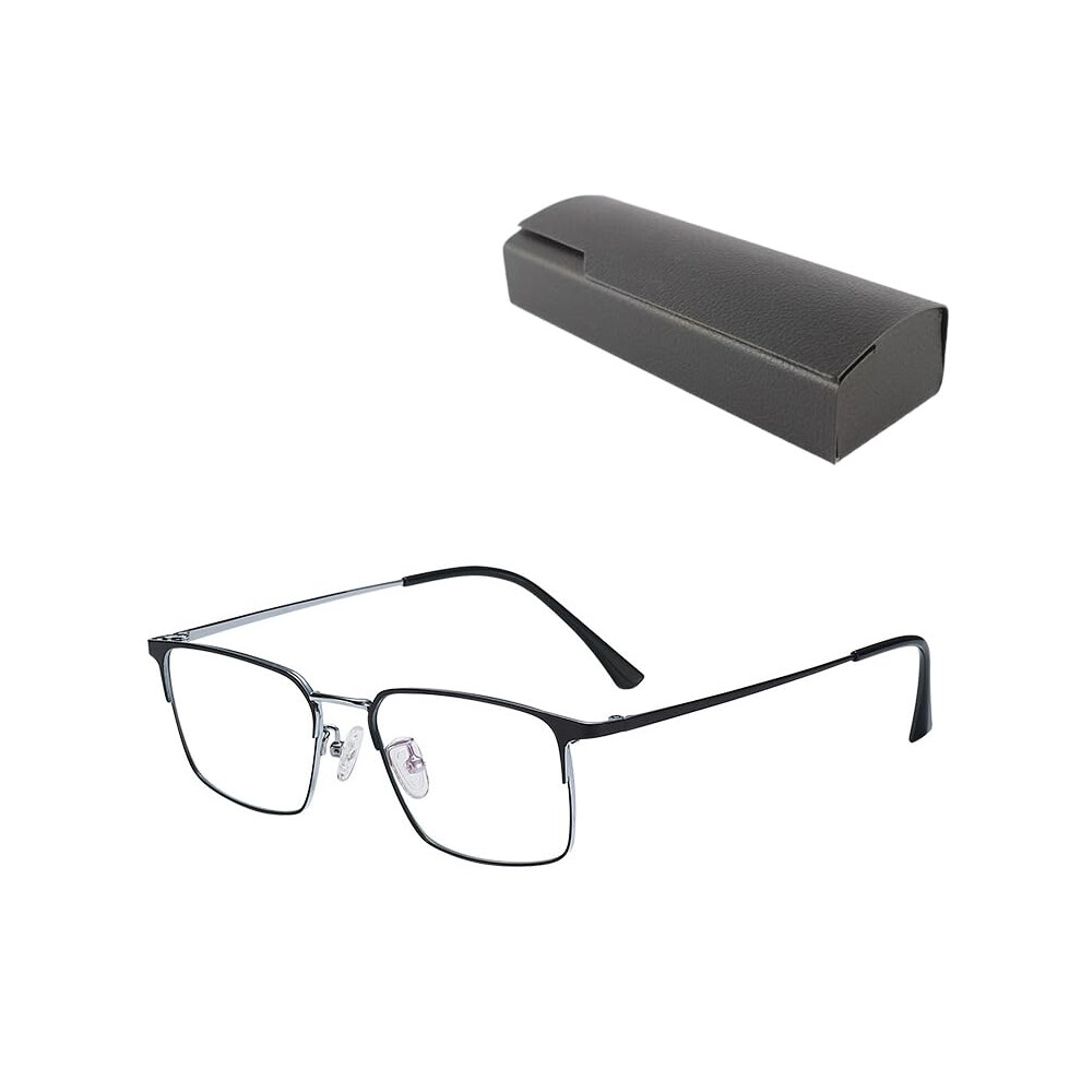 Blue/Light Progressive Multifocus Reading Glasses 6.25D Blocking Titanium Frame Computer Readers
