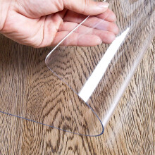 Clear Square Table Protector 140cm x 140cm Waterproof Vinyl Transparent Table Cover for Dining Room
