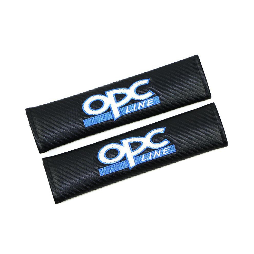 (Opc) Carbon Fiber Car Safety Belt Shoulder Pads Protective Cover Pair For Vehicles 4069369480133