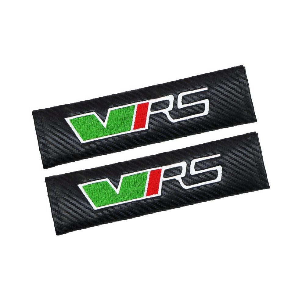 (Vrs) Carbon Fiber Car Safety Belt Shoulder Pads Protective Cover Pair For Vehicles 4069369480188