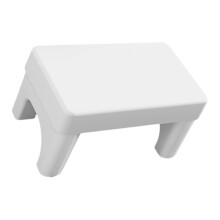 Toilet Stool for Adults with Ergonomic Posture Support, Foldable White Bathroom Foot Rest