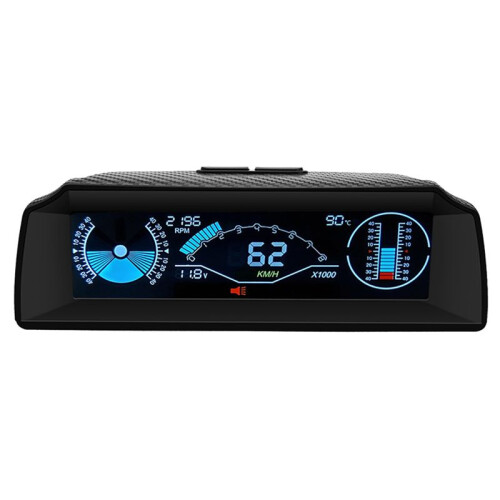 X90   Display -Board Computer Display OBD2 Car Speedometer OBD Gauge with Tilt Pitch Angle Protractor Display