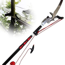 7.2m Telescopic Pole Saw and Tree Pruner with Hardened Steel Blade, Lightweight Aluminum Handle