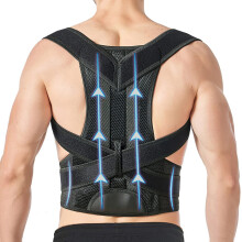 3in1 Posture Corrector Back Brace Support for Men and Women, Adjustable Breathable Fit for Upper and Lower Back Pain Relief