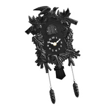 Wall Mount Fun Cuckoo Pendulums Clock for Living Room or-Black
