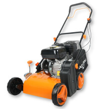Petrol Scarifier & Raker 212cc 420mm 2-in-1 Garden Aerator, 6 Height Settings