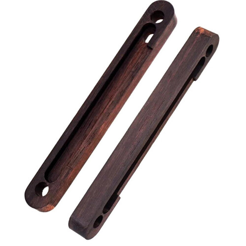Brown Adjustable Bass Guitar Bridge Replacement with Adjustable Saddle Control and Easy Intonation Setup