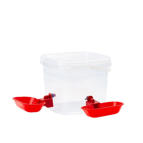Double Dish Pet Water Drinker Large-separate double bowl