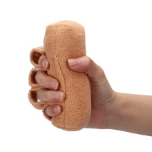 Soft Finger Separator Pad for Elderly Care, Cotton Hand Cone for Bedridden Patients AntiBedsore Brown