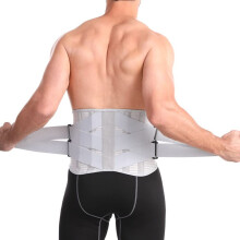 Back Support Belt for Men and Women Adjustable Compression Straps Breathable Air Mesh Lumbar Brace for Sciatica Pain Relief Gray Size L