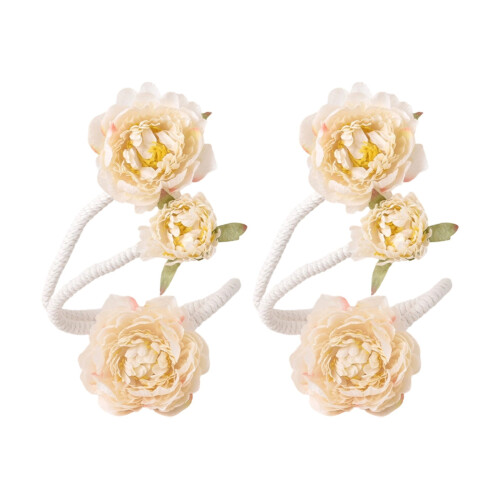 2 Pack Window Treatments Accessories-Type A Cream Apricot