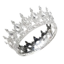 Elegant Acrylic Happy Birthday Princess Cake Decoration-Silver