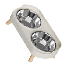 Gamelles surélevées pour chien pour une digestion et des-Blanc