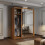 (180cm, Walnut) Houston Sliding Mirrored Wardrobe 3
