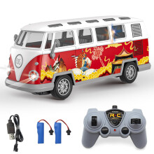 RC Bus 1/30 Scale 1962 Classic Model with Realistic Lights and Sound, 2.4GHz Full Function Remote Control Toy