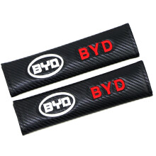 (BYD) Pair Carbon Fiber Look Car Seatbelt Shoulder Pads Safety Strap Protector
