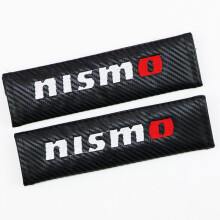 (Nismo) 2Pcs Carbon Fiber Safety Belt Shoulder Pads Car Interior Styling Accessories