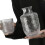 Set mit 2 eleganten Trinkbechern aus Glas mit großem-Begonie 1
