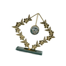 Creative Small Hanging Crystal Ball with Metal Wreath Glass-A