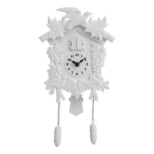 Kuckucksuhr-Wanduhr, antike-Weiß