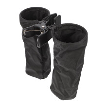 Drumstick Holder with Quick Access Clip, Black Fabric Barrel Bag for Drum Set and Drummers