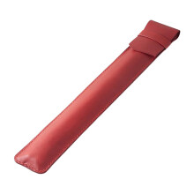Red Leather Drumstick Bag with Protective Exterior and Quick Access Storage for Kids and Students