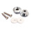 2pcs Silver Mushroom Guitar Strap Locks and Buttons Set, Secure Strap Hold, Easy Screw Installation 1