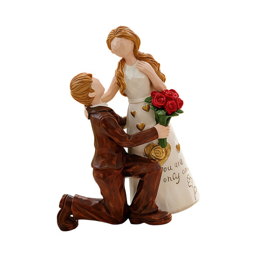 Proposal Lover Couple Statue Resin Craft Decorative Gift For