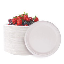 Compostable Sugarcane Bowls Biodegradable Disposable Plates Eco Friendly Microwave Safe for Parties