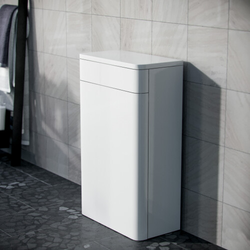 NES Home Afern 500mm Floor Mounted Back to Wall WC Unit Gloss White 1