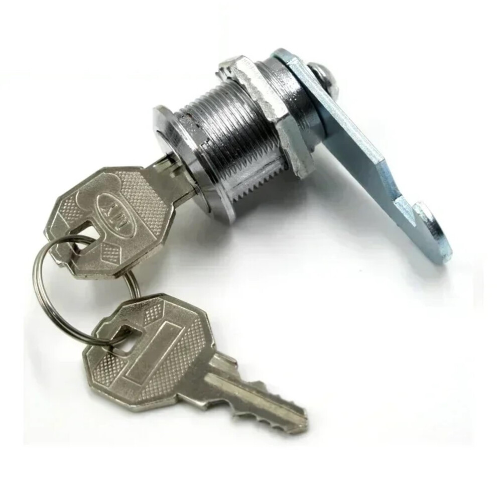 20Mm Keyed Different Cabinet Cam Lock Hj05 G1, Chrome Zinc Alloy For Drawers And Metal Enclosures 9310869679684