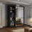 (150cm, Black) Mirrored Sliding Door Wardrobe 3