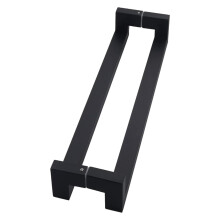 Black Stainless Steel Barn Door Handle 60cm, Double Sided Sliding Door Pull, Rust Resistant Heavy Duty Grip for Interior Exterior Doors