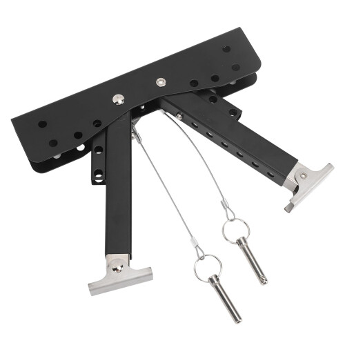 Adjustable Heavy Duty Steel RV Step Stabilizer for Camper, Anti‑Shake Foldable Support Stand 2