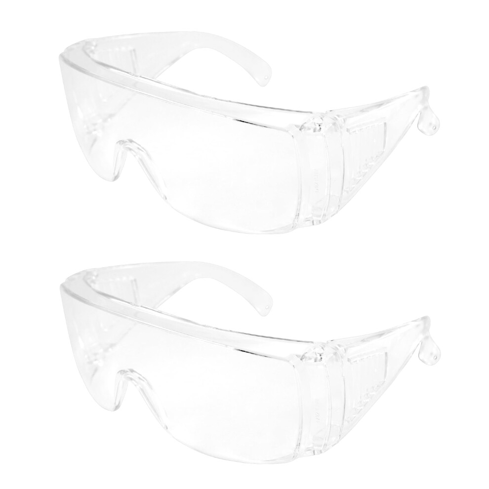 Safety Glasses Over Eyeglasses Clear Impact Resistant Lens With Side Shields Uv Protection 9310869679981